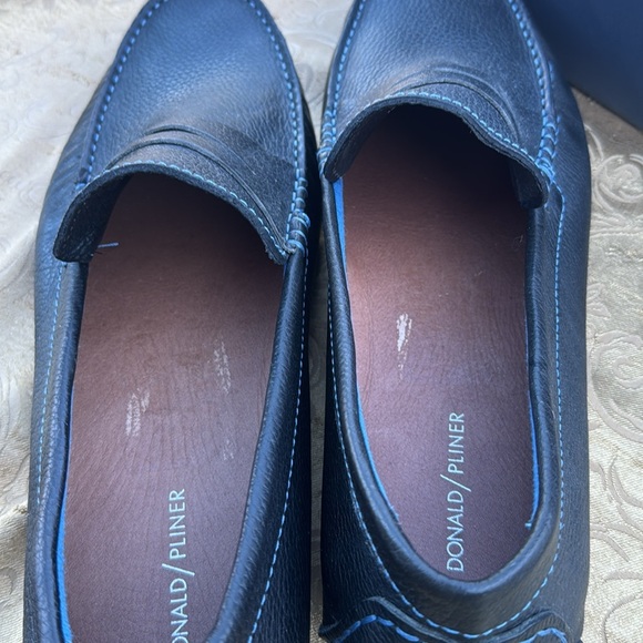 Donald J. Pliner loafers Men's size 13 Varran leather Loafers black slip on - Picture 5 of 10